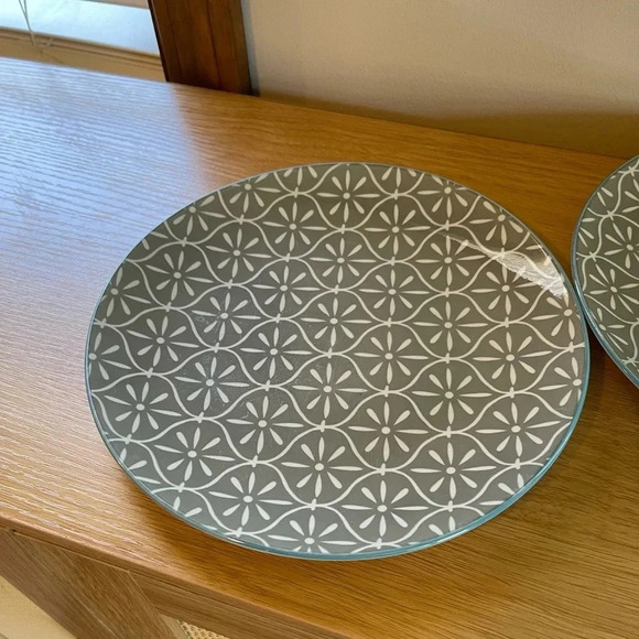 Better Homes and Gardens Salad Plates Piers Gray Geometric - Picture 6 of 12